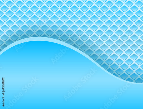 Abstract backround 3D, wavy blue lines on dotted back