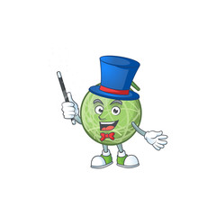 Wall Mural - Magician design melon cartoon character for fruit logo.