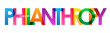 PHILANTHROPY colorful vector typography banner