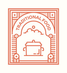 Sticker - TRADIONAL FOOD ICON CONCEPT