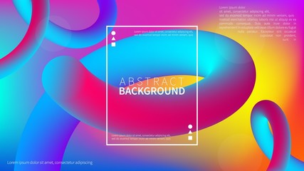 Wall Mural - Abstract fluid gradient background with modern geometric dynamic motion style. Trendy liquid background for web and print design.