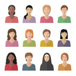 © Vector DSGNR - Set of women avatars. Vector icon.