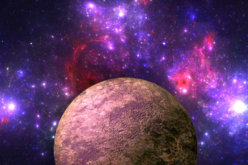 Wall Mural - illustration of a space scene on a dark background.
