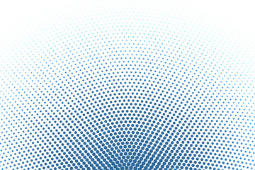 Canvas Print - white background with blue round halftone pattern background