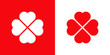 © teracreonte - Logotipo con 4 corazones como estrella en rojo y blanco