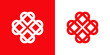 © teracreonte - Logotipo con 4 corazones entrelazados en rojo y blanco