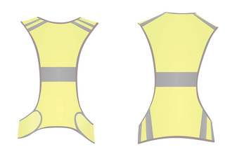 Wall Mural - Yellow running reflective vest. vector illustration