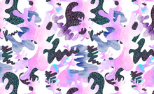 Purple Pink Camouflage Pattern With Glitter