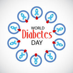 Wall Mural - World Diabetes Day Awareness.