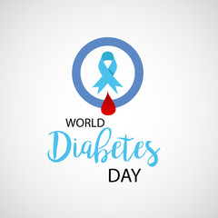 Wall Mural - World Diabetes Day Awareness.