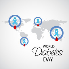 Wall Mural - World Diabetes Day Awareness.