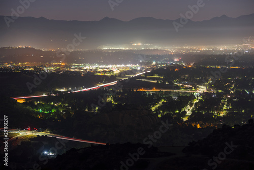 Night hilltop view of the n...