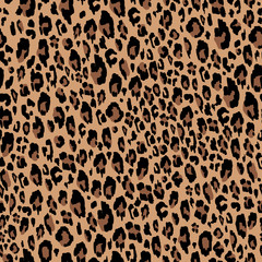  Seamless leopard pattern. Stylish print for the fashion industry.