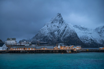 Wall Mural - Beautiful landscape in Lofoten Islands in Winter, Norway 