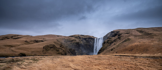 Wall Mural - Skogafoss waterfall in Iceland in Winter.