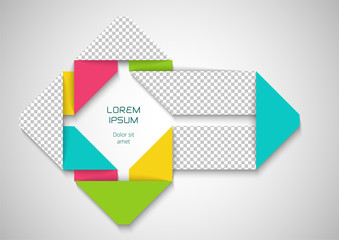 Wall Mural - Template for photo collage in modern style. Frames for clipping masks are in the vector file. Template for a photo album