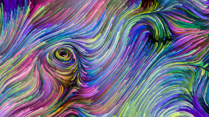 Wall Mural - Waves of Colorful Paint