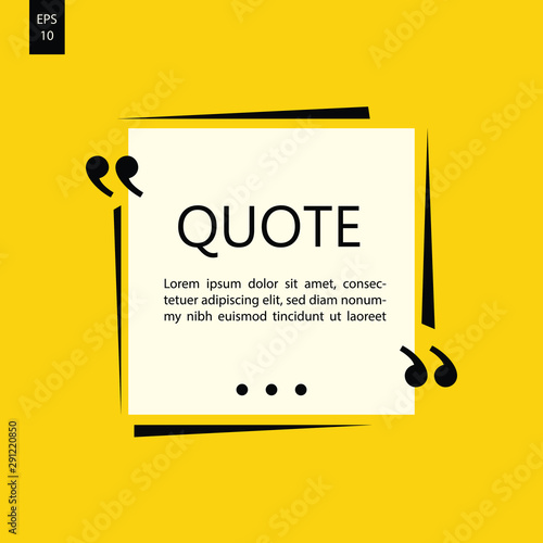 Vector Illustration Of Typography Design Remark Quote Text Box