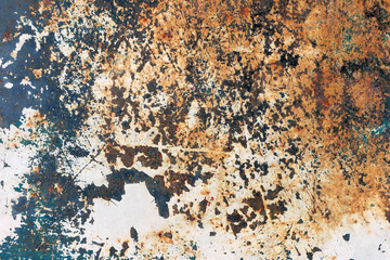 Wall Mural - Old grunge rust metal panel texture background