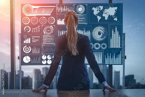 Cuadros en Lienzo Big Data Technology for Business Finance Analytic Concept