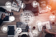 © InfiniteFlow - Digital Marketing Technology Solution for Online Business Concept - Graphic interface showing analytic diagram of online market promotion strategy on digital advertising platform via social media.