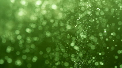 Wall Mural - abstract green bokeh defocus glitter blur background.