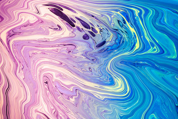 Wall Mural - abstract purple acrylic pour liquid marble surfaces design.
