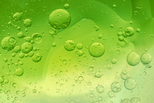 Abstract Green Water Bubbles Background