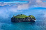 Aerial view of beautiful small island in Iceland
