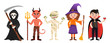 © Lucie - Halloween costume character set isolated on white