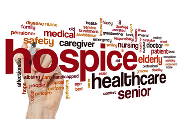 Sticker - Hospice word cloud