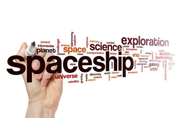 Wall Mural - spaceship word cloud