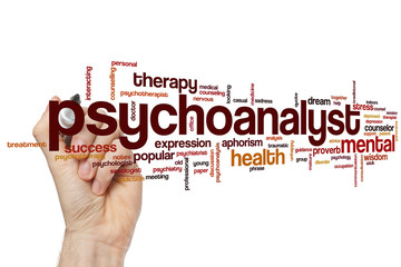 Wall Mural - Psychoanalyst word cloud