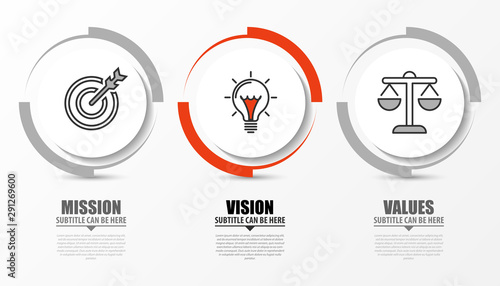 Cuadros en Lienzo Infographic design template. Creative concept with 3 steps