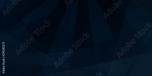 Abstract background of intersecting lines and polygons in dark blue colors