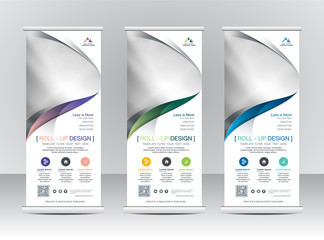 Roll up banner stand template design