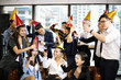 Business persons happy new year party in the offices.