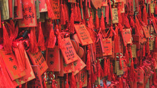 Red Chinese Prayer Charms