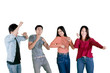 © Creativa Images - Group of happy teenagers dancing together on studio