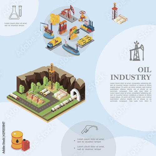 Isometric Oil Industry Template