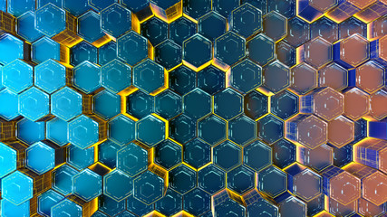 hexagonal abstract modern backdrop