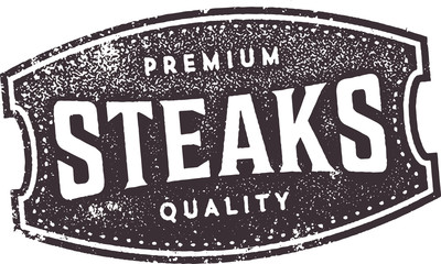 Wall Mural - Premium Quality Steaks Vintage Label