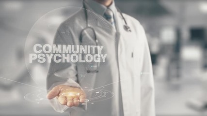 Wall Mural - Doctor holding in hand Community Psychology