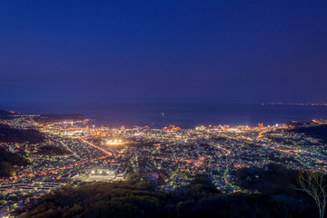 Wall Mural - 北海道・小樽市 春の天狗山からの夜景