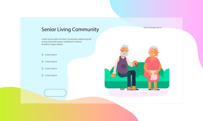 Wall Mural - Web page of seniors lifestyle