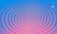 3D Wavy Background With Ripple Effect. Vector Illustration With Particle. 3D Grid Surface.