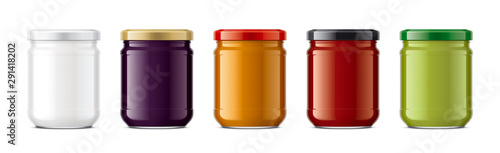 Set of Glass Jar Mockup. Poster Mural XXL