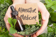 Alternative Medicine, Natural Healing in hands Close Up