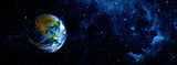 Fototapeta Kosmos - View of the earth from the moon.