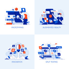 Wall Mural - flat designed conceptual icons 3